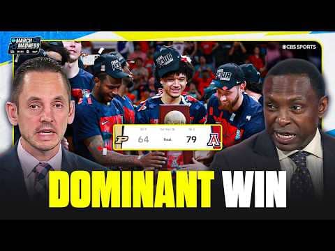 Arizona rolls past Purdue after HUGE second-half surge, advance to Final Four | 2026 March Madness