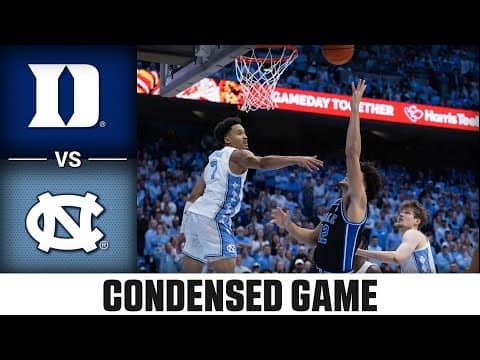 Duke vs. North Carolina Condensed Game | 2025-26 ACC Men's Basketball