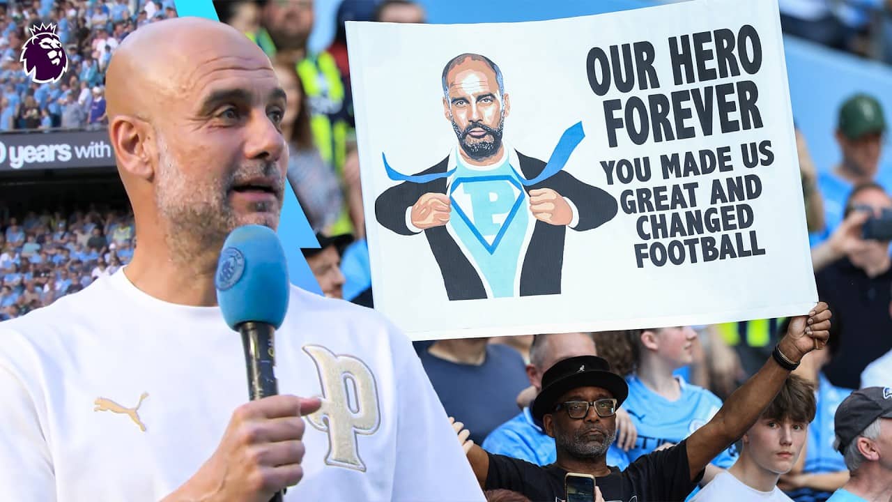 Pep Guardiola's Emotional Farewell Speech To Man City Fans!