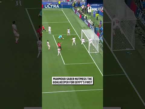 Mahmoud Saber nutmegs the keeper to find the back of the net for Egypt
