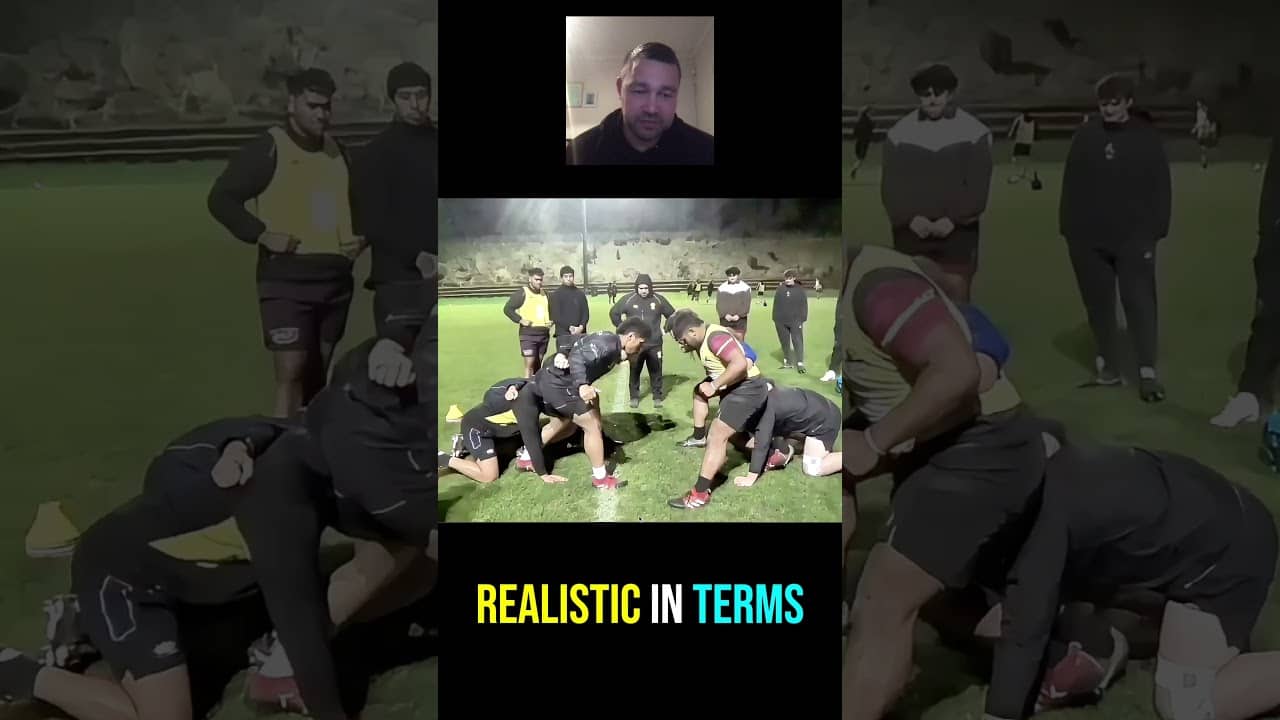 4v4 Scrum Drill to Train Connection and Power #rugby #scrum #rugbycoaching
