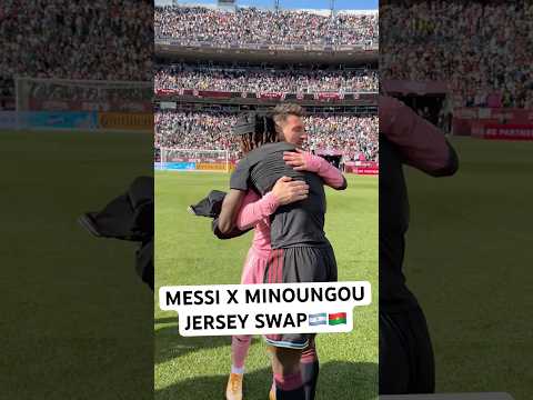 Messi & Minoungou jersey swap at Mile High🗻