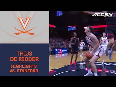Virginia's Thijs De Ridder Highlights vs. Stanford