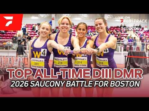 Williams College Runs Top All-Time DIII Women's DMR at Saucony Battle For Boston 2026