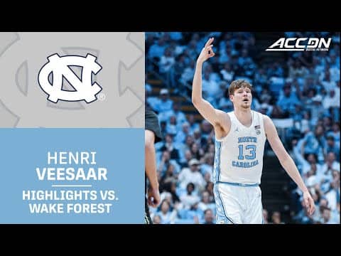 North Carolina's Henri Veesaar Highlights vs. Wake Forest