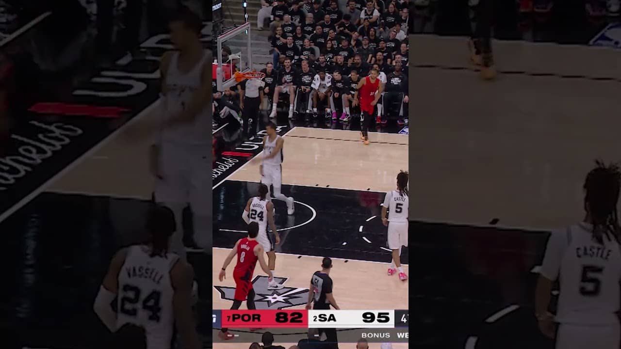 Sidy Cissoko Dunks On Victor Wembanyama!! #nba #basketball #dunk #slamdunk #slam #trailblazers