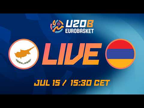 LIVE - Cyprus v Armenia | FIBA U20 EuroBasket 2026 Division B | Group Phase