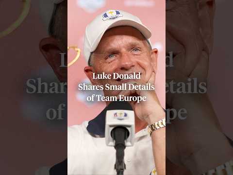 Luke Donald and Team Europe thought of everything 🤯