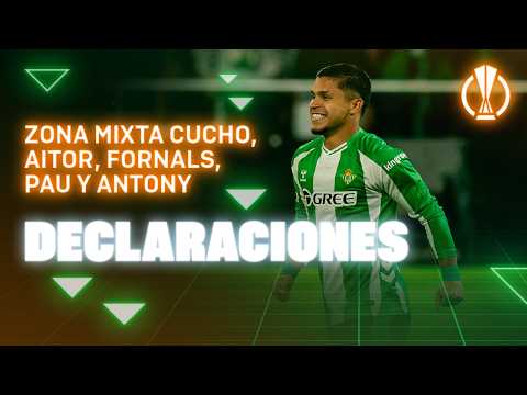 Zona mixta de Cucho, Aitor, Fornals, Pau y Antony tras el #RealBetisPanathinaikos 🗣🎙 | Real BETIS