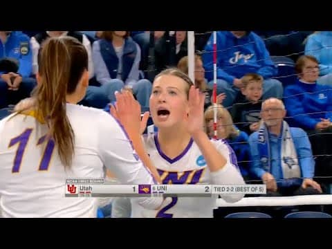 Full 5th set: UNI vs. Utah in the first round of the 2025 NCAA volleyball tournament
