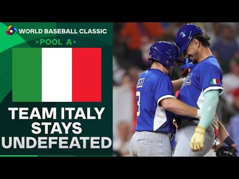Team Italy scores eight huge runs and stays UNDEFEATED in the 2026 World Baseball Classic!