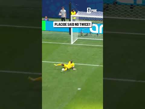 A DOUBLE SAVE FROM PLACIDE! The Haitian goalkeeper comes up big!