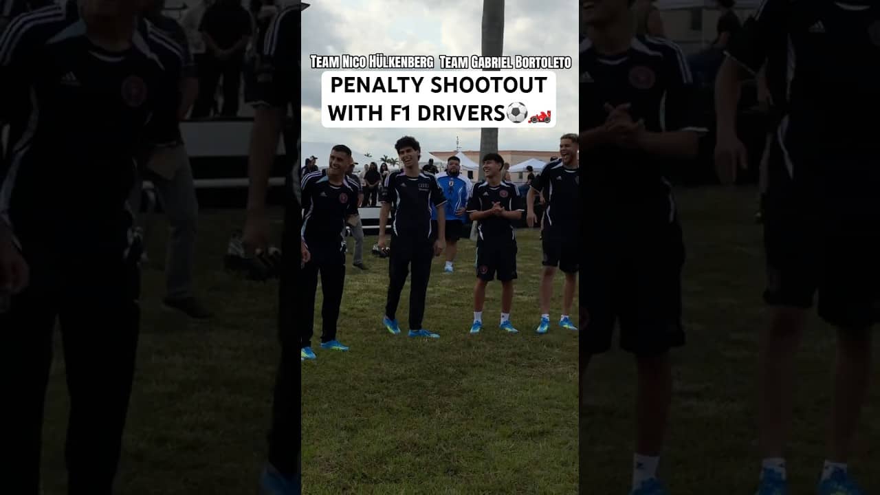 Penalty shootout challenge between @intermiamicf and @AudiF1TV ⚽️🏎️