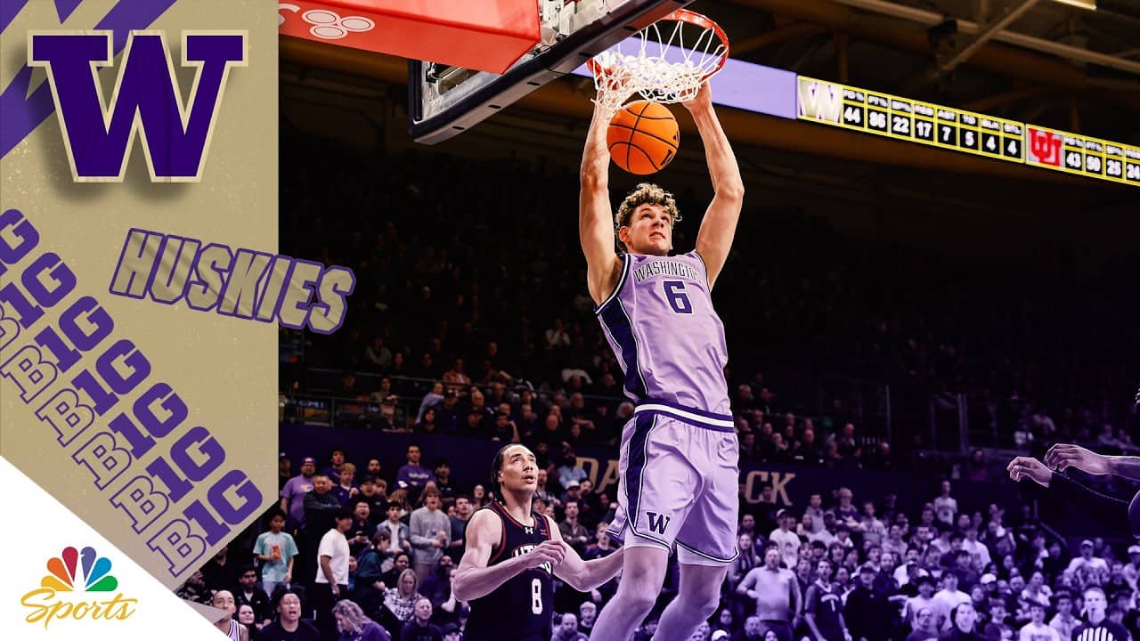 Hannes Steinbach highlights: Washington freshman was rebounding MACHINE in 2025-26 | Big Ten on NBC