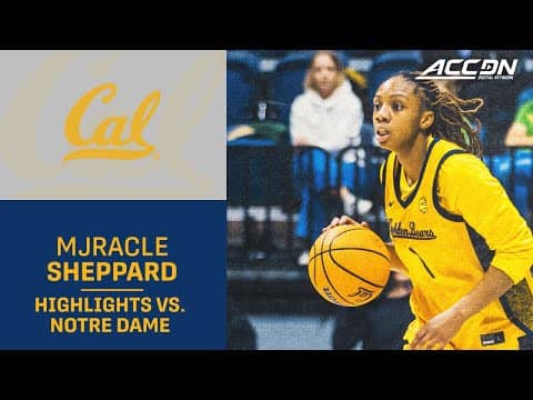 Cal Guard Mjracle Sheppard Highlights vs. Notre Dame