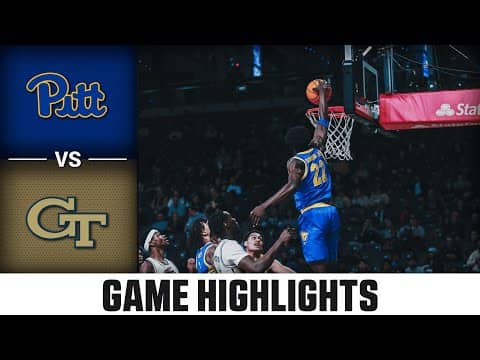 Pitt vs. Georgia Tech Game Highlights | 2025-26 ACC Men's Basketball