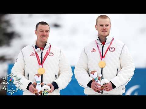 Jake Adicoff and guide Peter Wolter receive gold for Team USA in Milan | NBC Sports