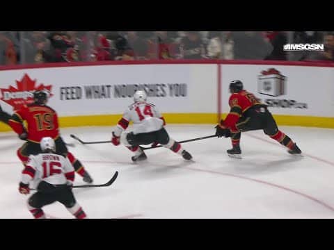 Tim Stutzle scores a powerplay goal against the New Jersey Devils