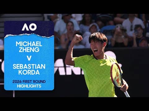 Michael Zheng v Sebastian Korda Highlights | Australian Open 2026 First Round