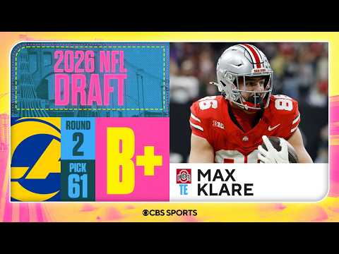 Rams select Max Klare in Second Round | 2026 NFL Draft Grades & Reaction