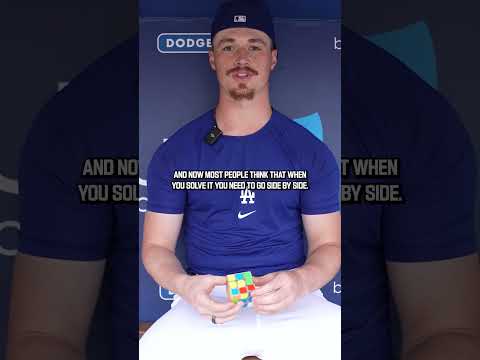 Dodgers pitcher Jack Dreyer can solve a Rubik's Cube in only 4 steps #PlayersWeekend