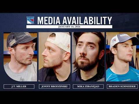 NYR Practice: Miller, Brodzinski, Zibanejad & Schneider | Jan. 16, 2026