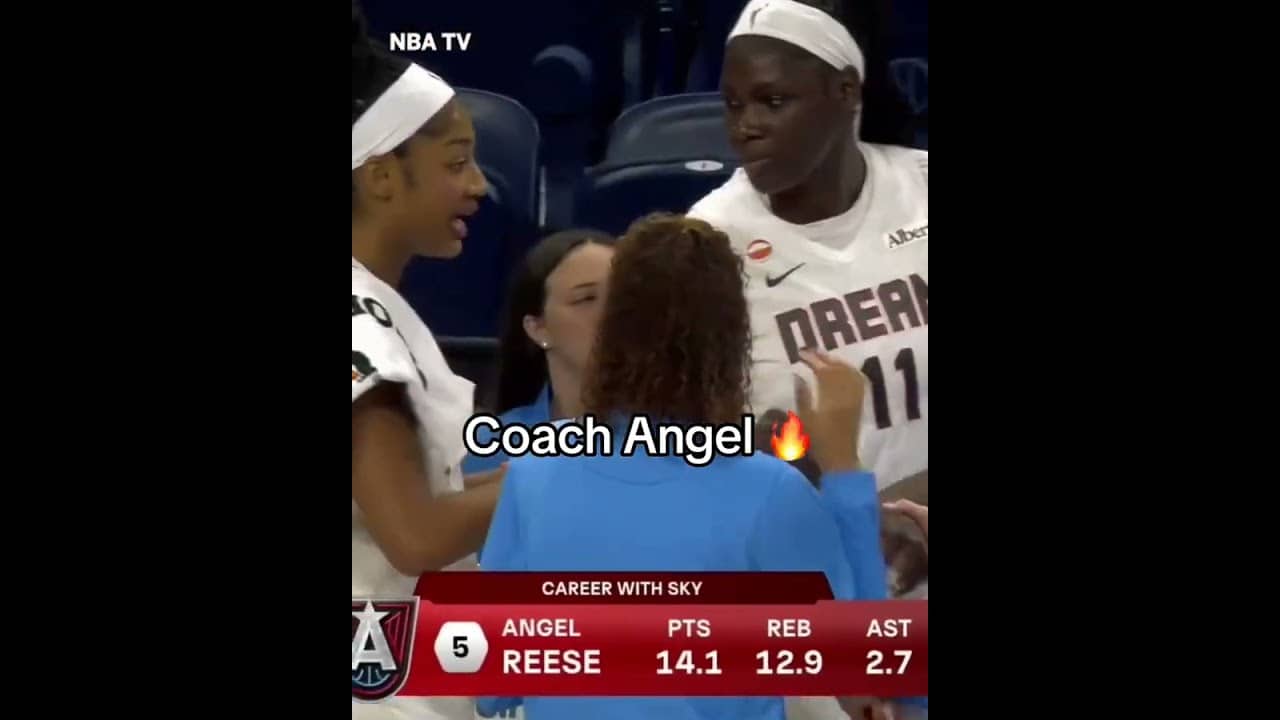 Angel Reese was locked in for preseason against her former team 🍿