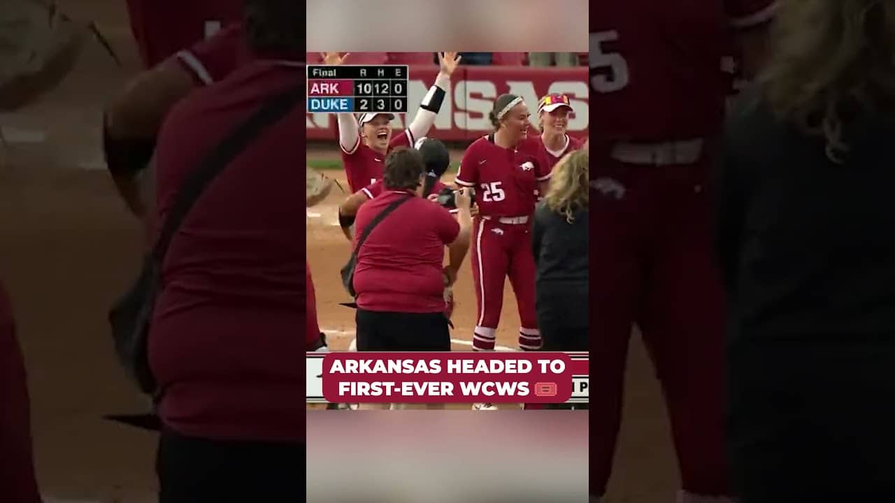 Razorbacks are moving on to the WCWS for the first time ever 🥎 🎟️ #shorts