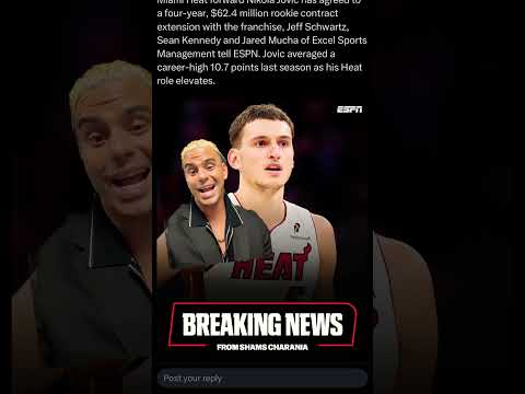 BREAKING NEWS! Nikola Jovic signs extension with the Miami Heat! #nba #shorts #fyp #miamiheatrumors