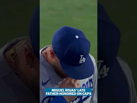 Dodgers players support Miguel Rojas, whose father passed away on Tuesday 🫂
