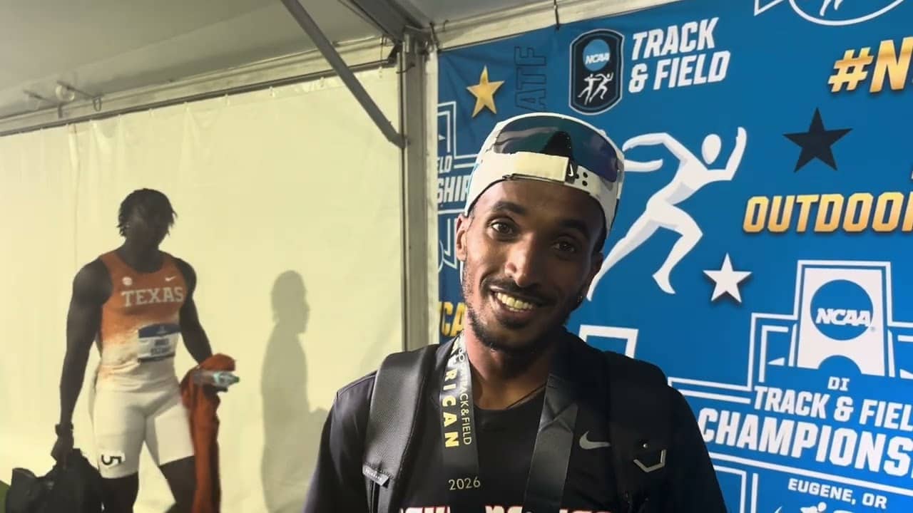 New Mexico’s Habtom Samuel On Winning NCAA Championships 10,000m Title While Battling Side Stitch