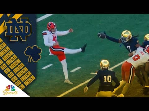 Notre Dame's Luke Talich returns Jalen Stroman's blocked punt for touchdown | NBC Sports