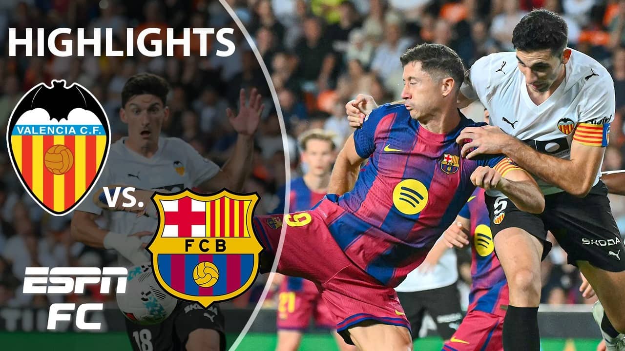 Lewandowski’s final game 🍿 Valencia vs. Barcelona | LALIGA Highlights | ESPN FC