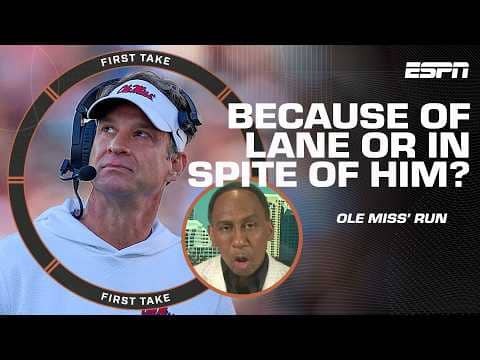 Who deserves the CREDIT for Ole Miss' CFP run? 👀 'It was LANE KIFFIN!' - Stephen A. | First Take