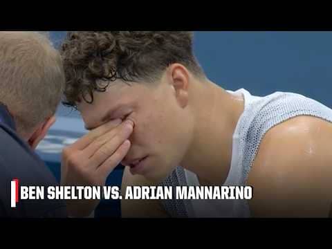 No. 6 Ben Shelton retires vs. Adrian Mannarino | Full Match Highlights | 2025 US Open