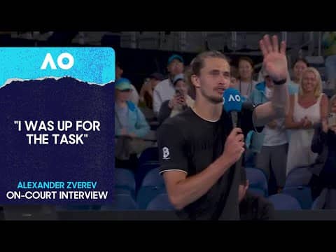 Alexander Zverev On-Court Interview | Australian Open 2026 Third Round