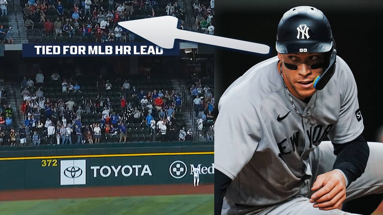 Everything's bigger in Texas including the Aaron Judge MOONSHOTS 😳 (Tied MLB lead in HR with 12)