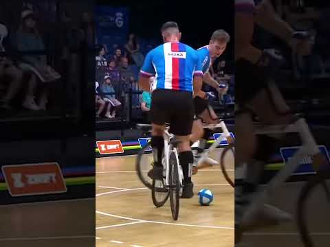 Ever been nutmegged on a bike?… This is Cycleball ⚽️🤯