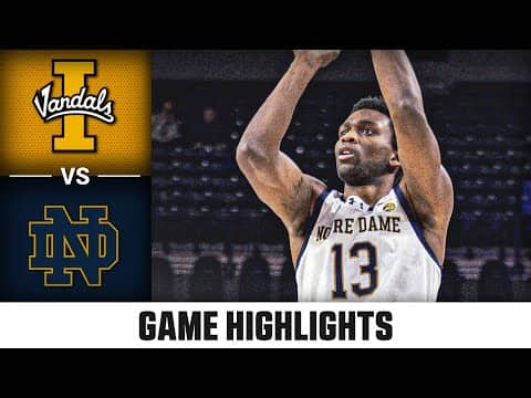 Idaho vs. Notre Dame Game Highlights | 2025-26 ACC Men's Basketball