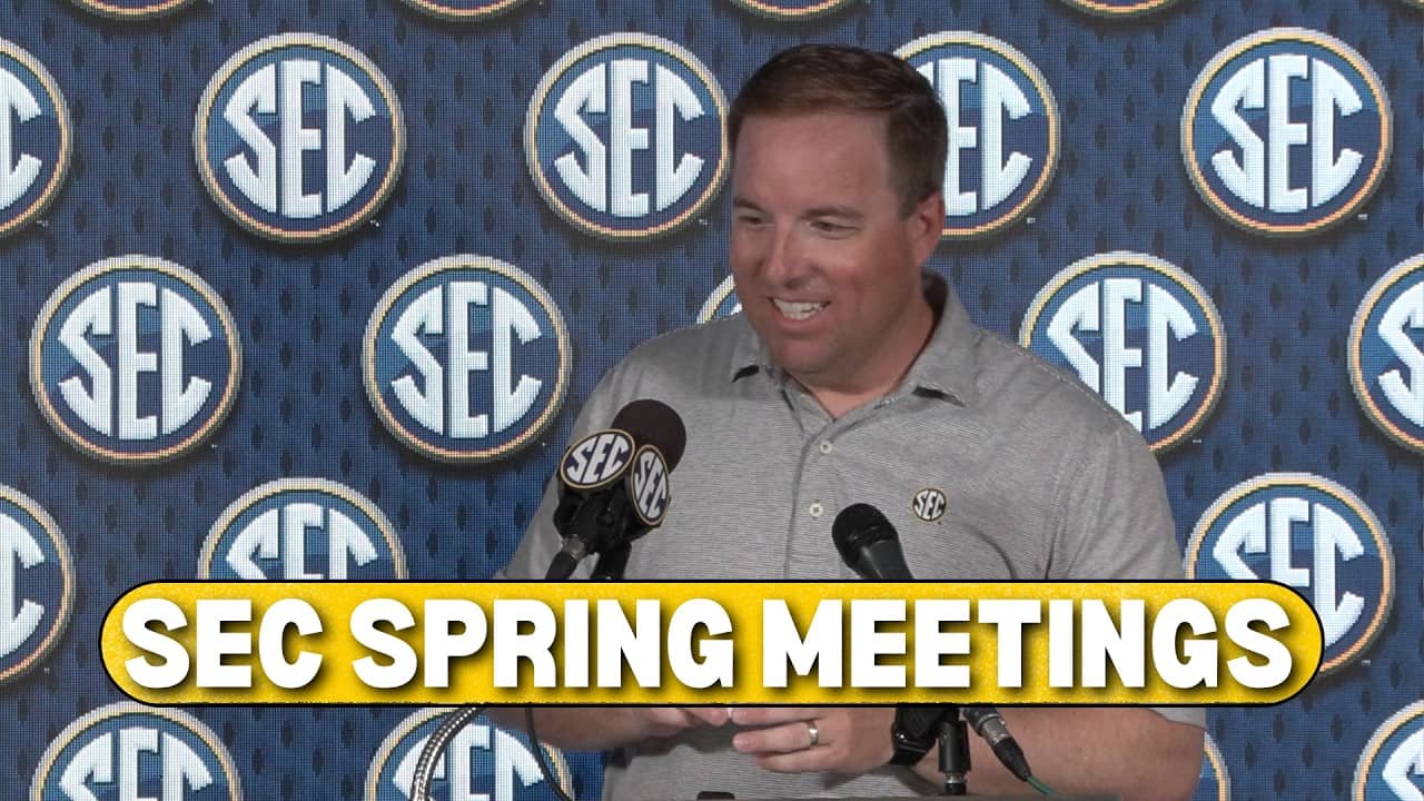 Eli Drinkwitz SEC Spring Meetings 2026 Missouri Football