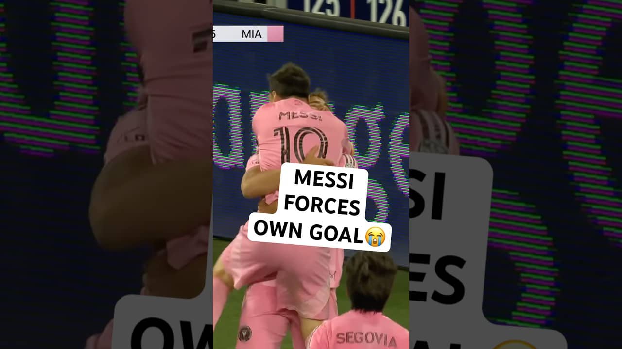 Messi forces the own goal and leads @intermiamicf to victory!🍿👀