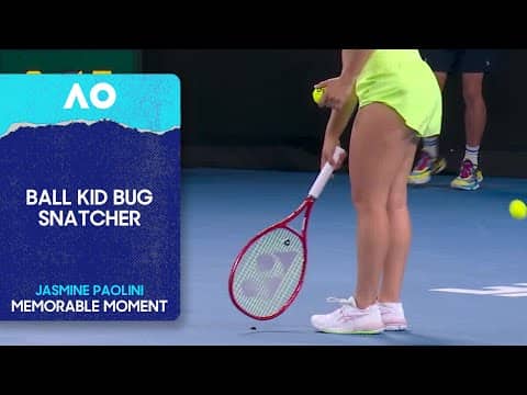 Jasmine Paolini vs the Bug — Ball Kid to the Rescue! | Australian Open 2026