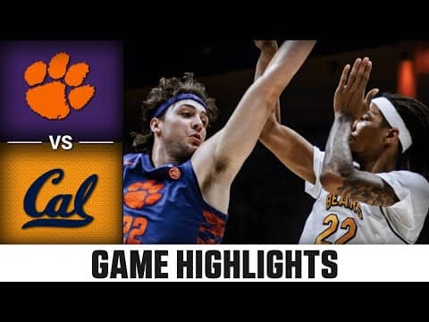 Clemson vs. Cal Game Highlights | 2025-26 ACC Men's Basketball