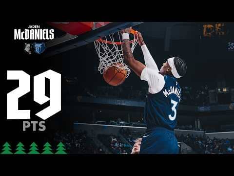 Jaden McDaniels Scores 29 Points Against Grizzlies | 02.02.26