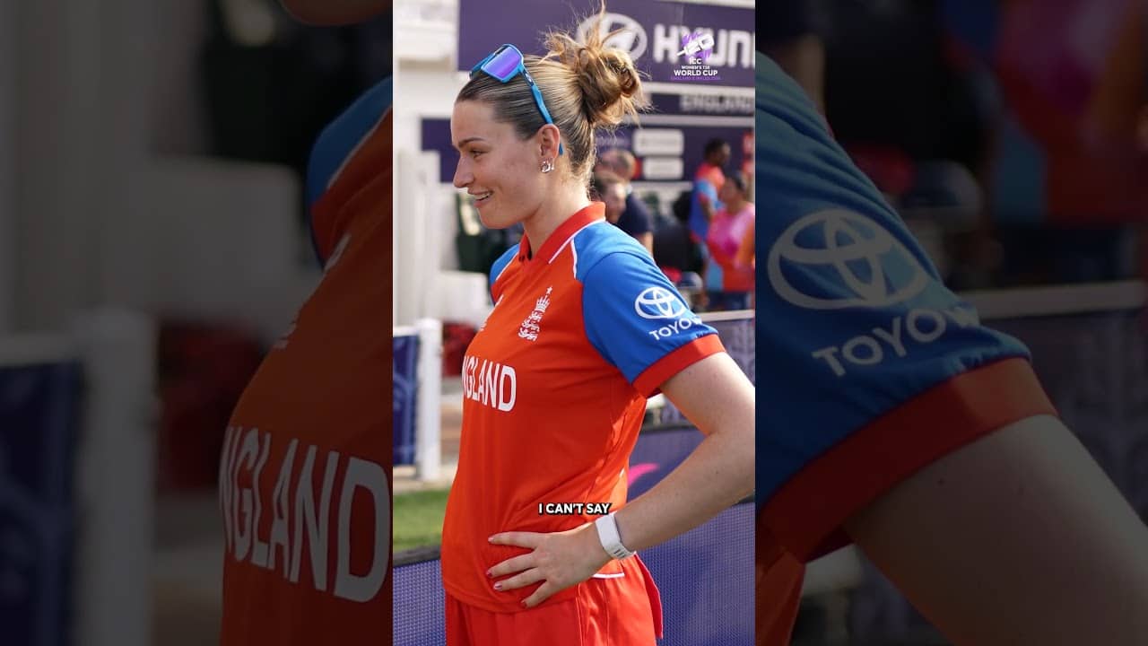 When pace from two sporting worlds comes together 🏎‍🟀🏏 Ella Lloyd 🤝 Lauren Bell #T20WorldCup