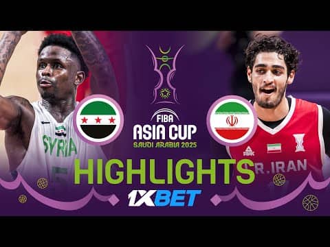 Syria 🇸🇾 vs Iran 🇮🇷 | 1XBET Highlights | FIBA Asia Cup 2025