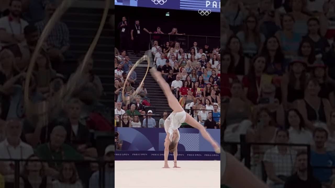 🔥 Stiliana Nikolova’s hoop qualification routine from #Paris2024 to get us hyped for #Varna2026!