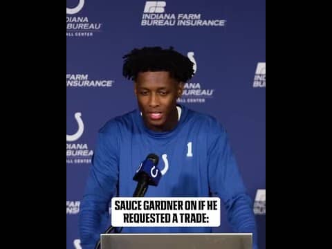 Safe to say Sauce Gardner is excited to join the 7-2 Colts 😄 (via @colts/IG)