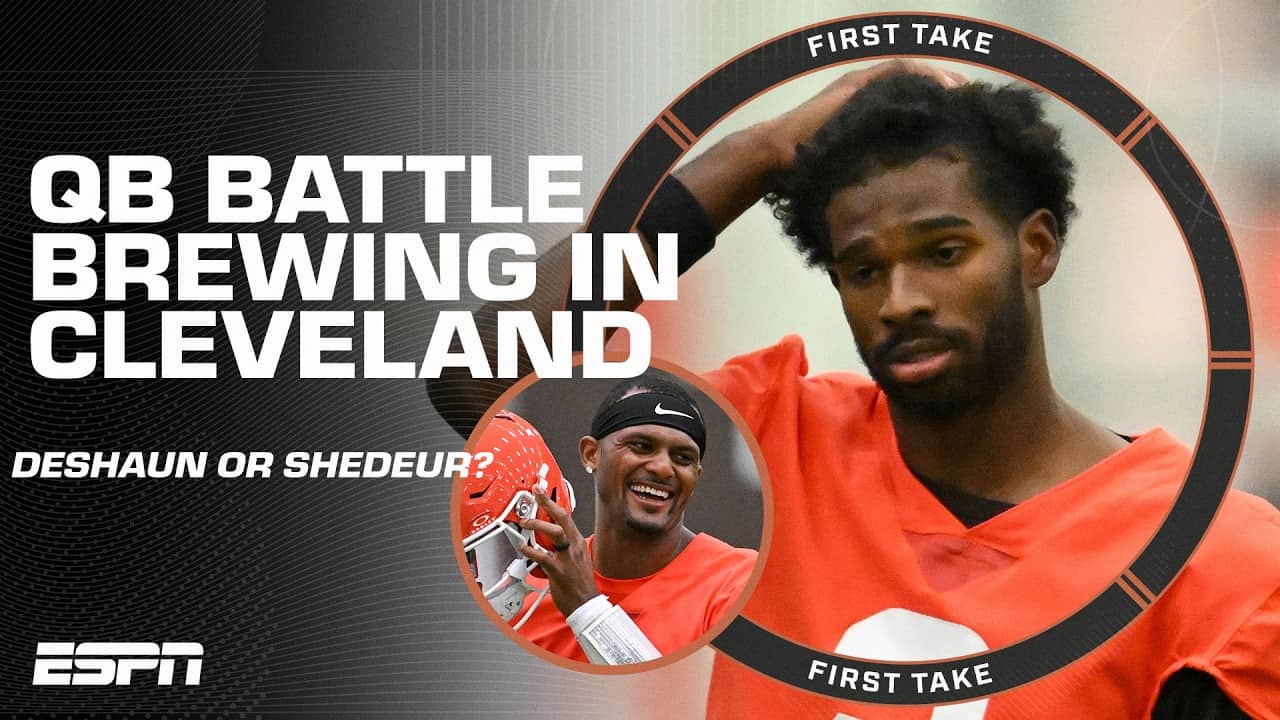Would the Browns start Deshaun OVER Shedeur to JUSTIFY his draft position? 👀 | First Take