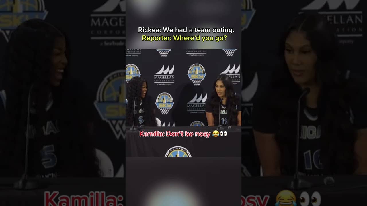 Kamilla Cardoso had this reporter sweating 😂 Too funny 🤣 (via @chicagosky/TT)
